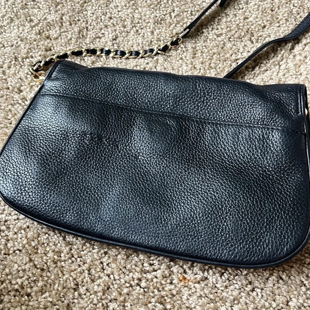 Tory Burch Britton Black Leather Crossbody Bag - Picture 4 of 7